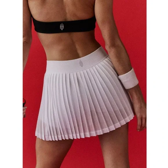 FP Movement Women's Rally Ruffle Mini Skirt, White - Picture 8 of 8